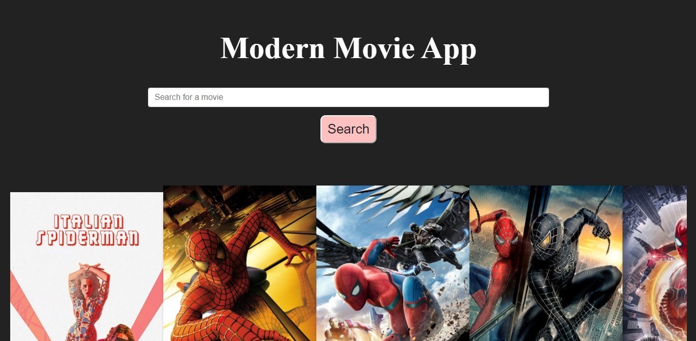 Modern Vanilla Javascript movie app